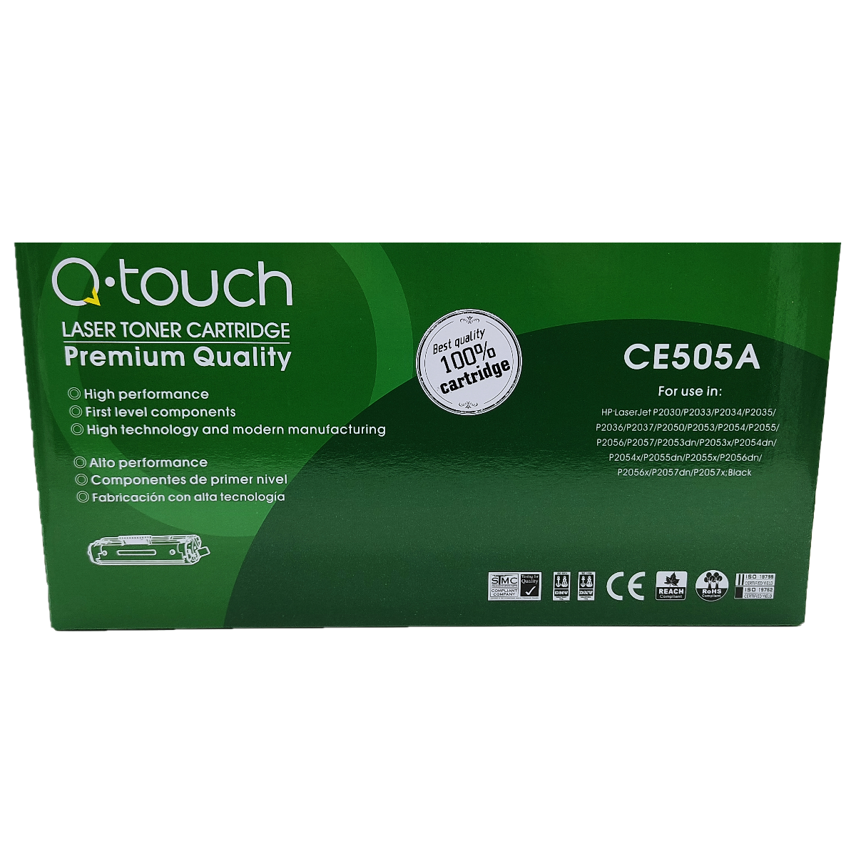 Q-Touch Tóner Ce505a Genérico Compatible Con Hp /p2035 /p2055